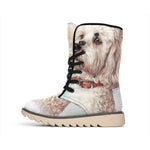 Poodle Portrait Print Winter Boots