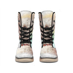 Poodle Portrait Print Winter Boots