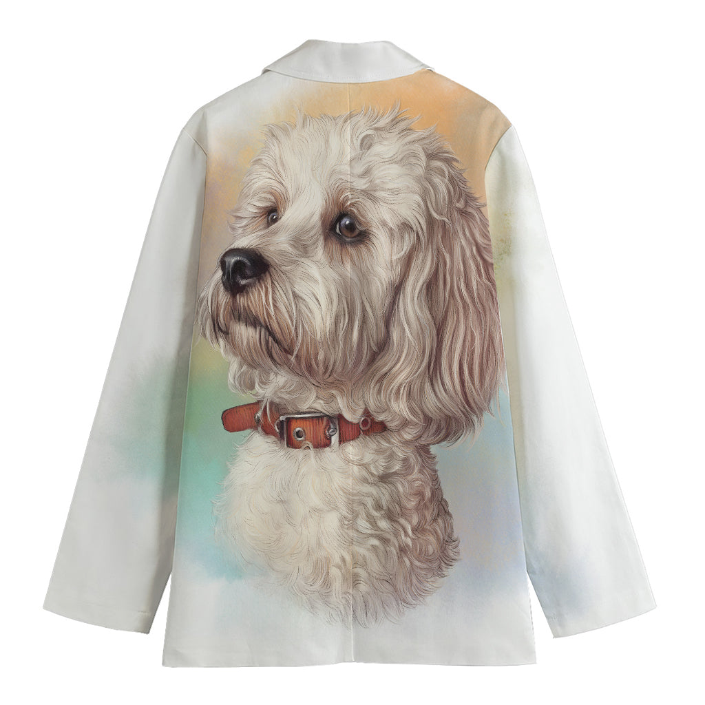 Poodle Portrait Print Women's Blazer