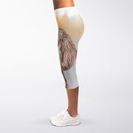 Poodle Portrait Print Women's Capri Leggings