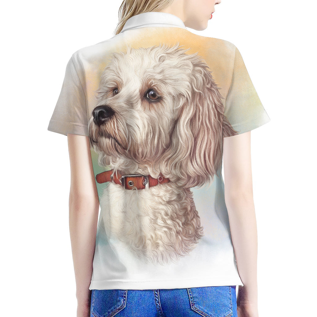 Poodle Portrait Print Women's Polo Shirt