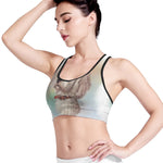Poodle Portrait Print Women's Sports Bra