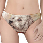 Poodle Portrait Print Women's Thong