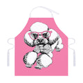 Poodle With Glasses Print Adjustable Apron