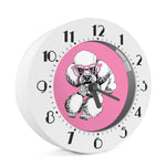 Poodle With Glasses Print Alarm Clock