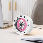 Poodle With Glasses Print Alarm Clock