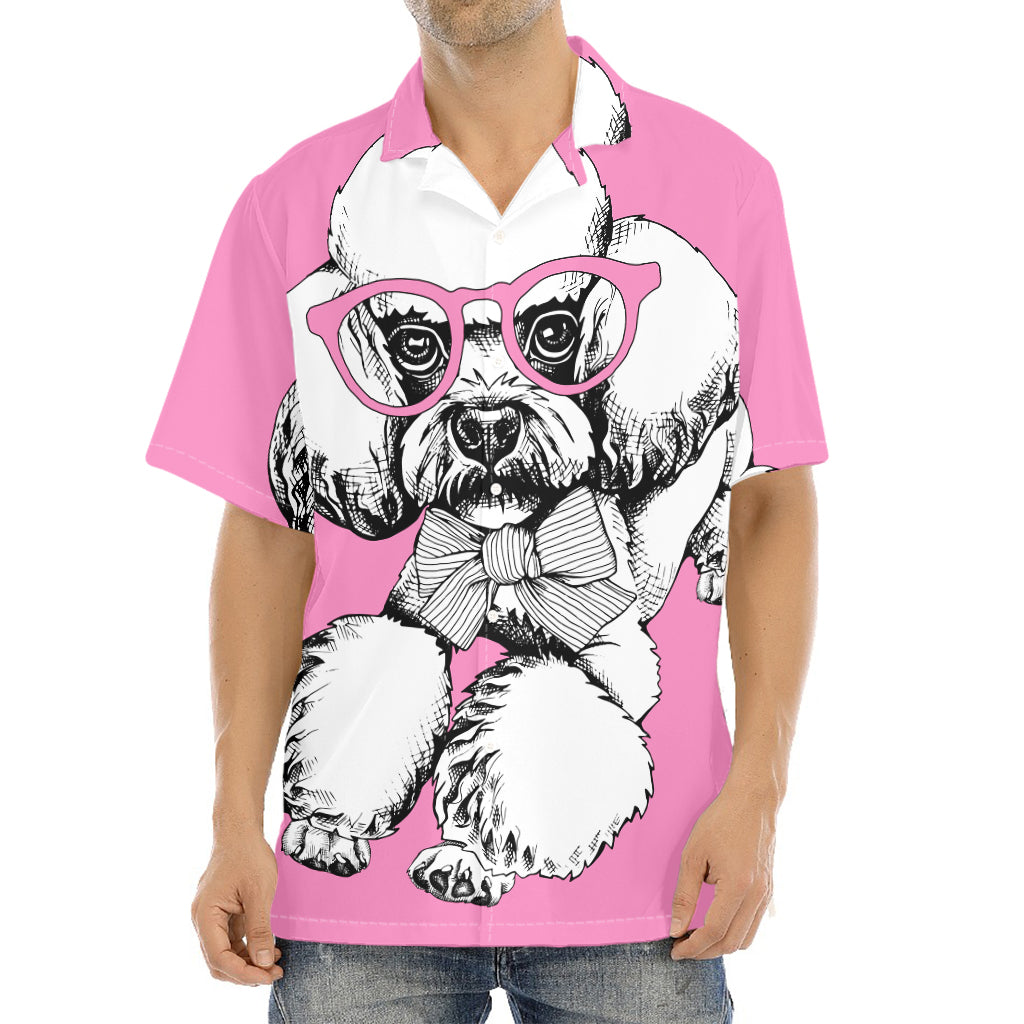 Poodle With Glasses Print Aloha Shirt