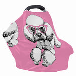 Poodle With Glasses Print Baby Seat Cover