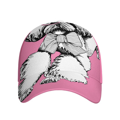 Poodle With Glasses Print Baseball Cap