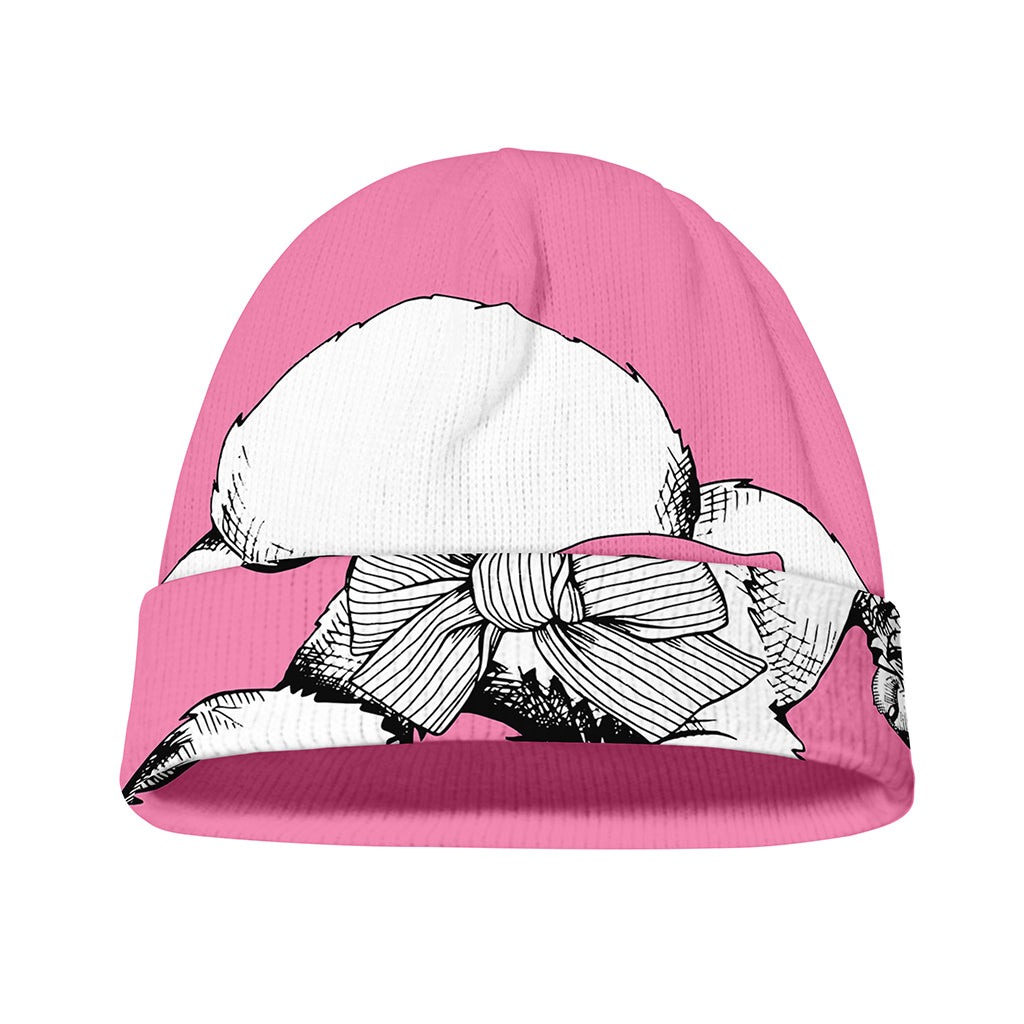 Poodle With Glasses Print Beanie