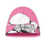 Poodle With Glasses Print Beanie