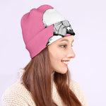 Poodle With Glasses Print Beanie