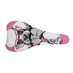 Poodle With Glasses Print Bicycle Seat Cover