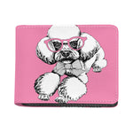 Poodle With Glasses Print Bifold Wallet