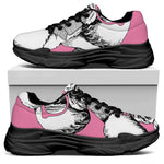 Poodle With Glasses Print Black Chunky Shoes