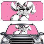 Poodle With Glasses Print Car Windshield Sun Shade