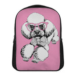 Poodle With Glasses Print Casual Backpack