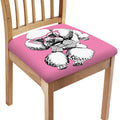 Poodle With Glasses Print Chair Cushion Cover