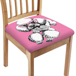 Poodle With Glasses Print Chair Cushion Cover