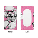 Poodle With Glasses Print Changing Pad Cover