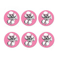 Poodle With Glasses Print Coaster Set