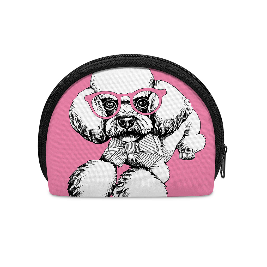 Poodle With Glasses Print Coin Purse