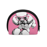 Poodle With Glasses Print Coin Purse