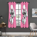 Poodle With Glasses Print Grommet Curtain Panels