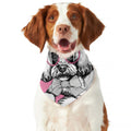 Poodle With Glasses Print Dog Bandana