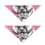 Poodle With Glasses Print Dog Bandana