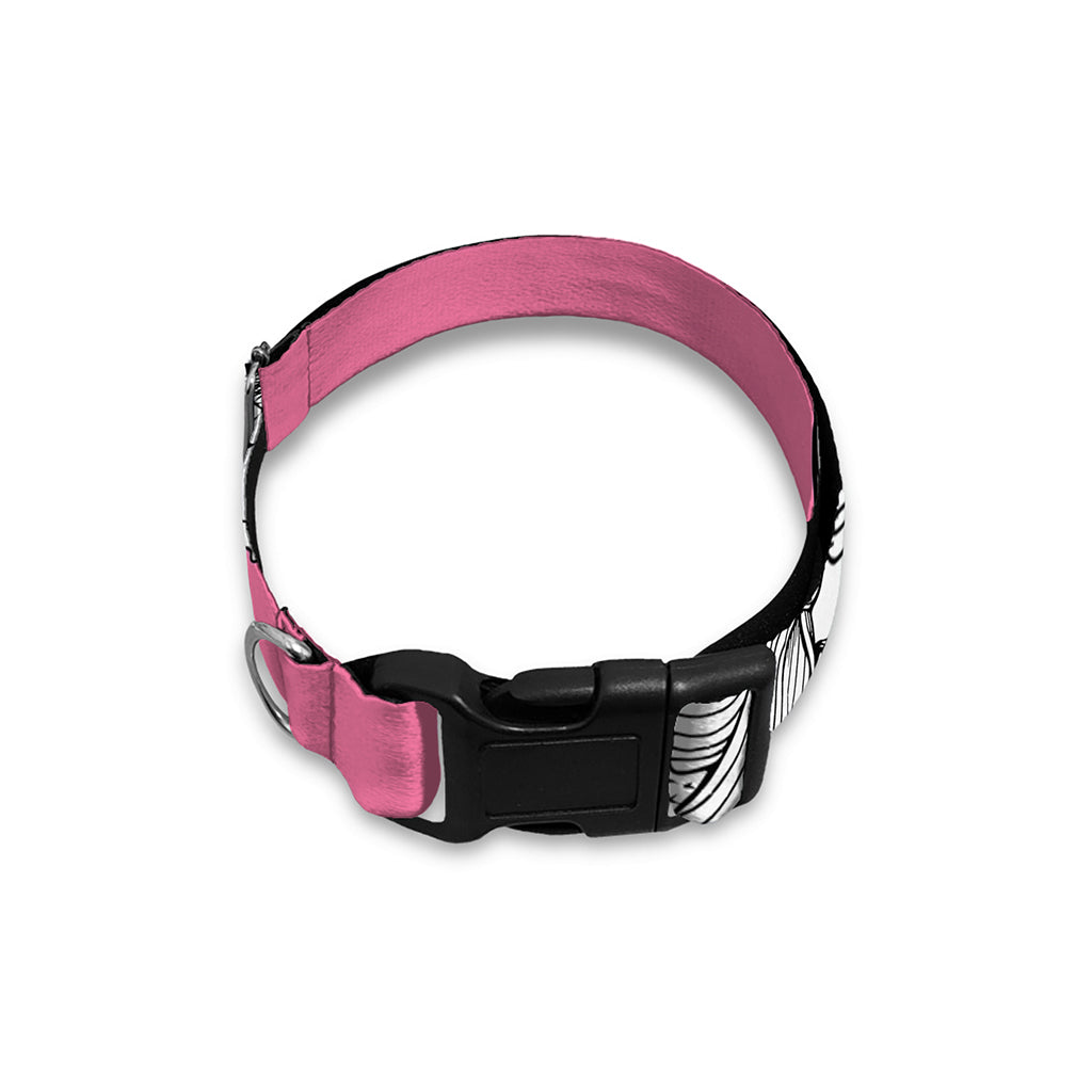 Poodle With Glasses Print Dog Collar