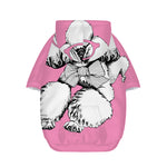 Poodle With Glasses Print Dog Zip Up Hoodie