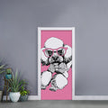 Poodle With Glasses Print Door Sticker