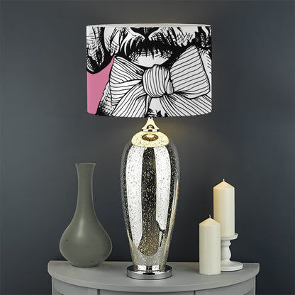 Poodle With Glasses Print Drum Lamp Shade