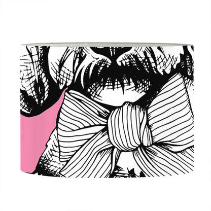 Poodle With Glasses Print Drum Lamp Shade