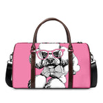 Poodle With Glasses Print Duffle Bag