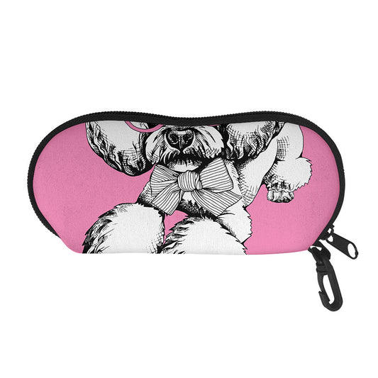 Poodle With Glasses Print Glasses Case