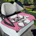 Poodle With Glasses Print Golf Cart Seat Cover