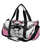 Poodle With Glasses Print Gym Bag