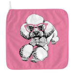 Poodle With Glasses Print Hand Towel