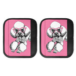 Poodle With Glasses Print Handle Covers