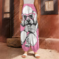 Poodle With Glasses Print Harem Pants