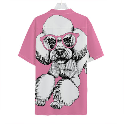 Poodle With Glasses Print Hawaiian Shirt