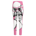 Poodle With Glasses Print High-Waisted Pocket Leggings