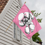 Poodle With Glasses Print House Flag