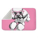 Poodle With Glasses Print Indoor Door Mat