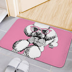 Poodle With Glasses Print Indoor Door Mat
