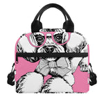 Poodle With Glasses Print Insulated Lunch Bag