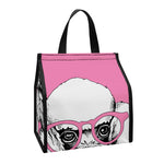 Poodle With Glasses Print Insulated Lunch Tote