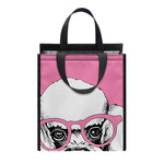 Poodle With Glasses Print Insulated Lunch Tote
